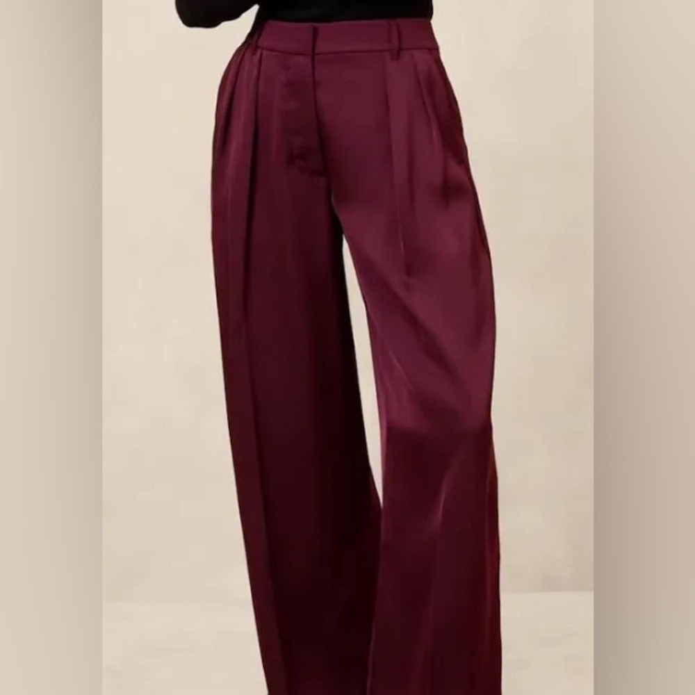 Banana Republic Satin Wide Leg Trousers